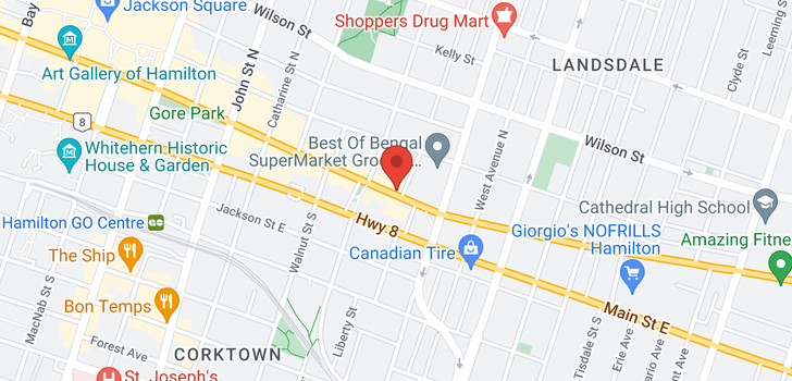 map of #302 -283 KING ST E